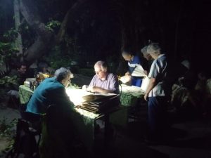 Confirming or identifying samples around dinner time Photo by Jan van Bel